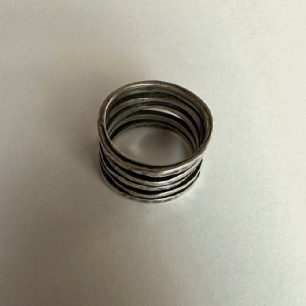 James Avery Stacked Hammered Ring size 6.5